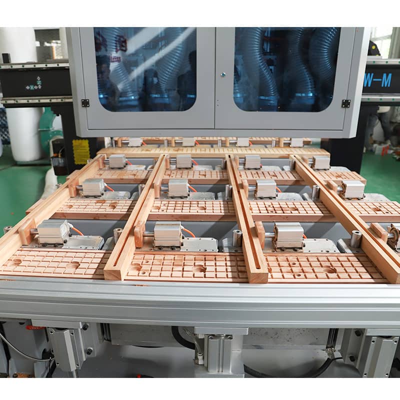 더블 테이블 CNC 솔리드 우드 슬롯 밀링 머신